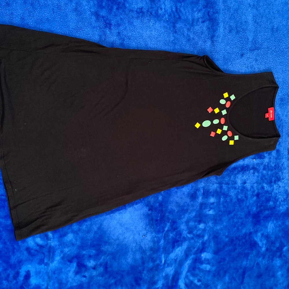 Ella Moss black swing dress with beads embellishment